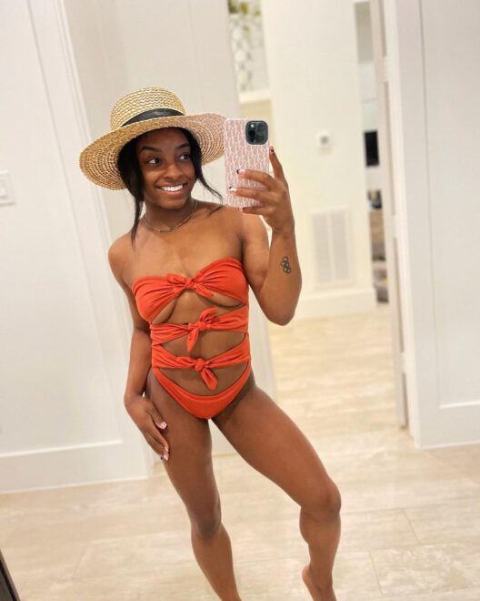 Simone Biles Bikini Selfie