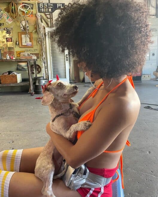 On set today filming & I met this lil baby  I love puppies