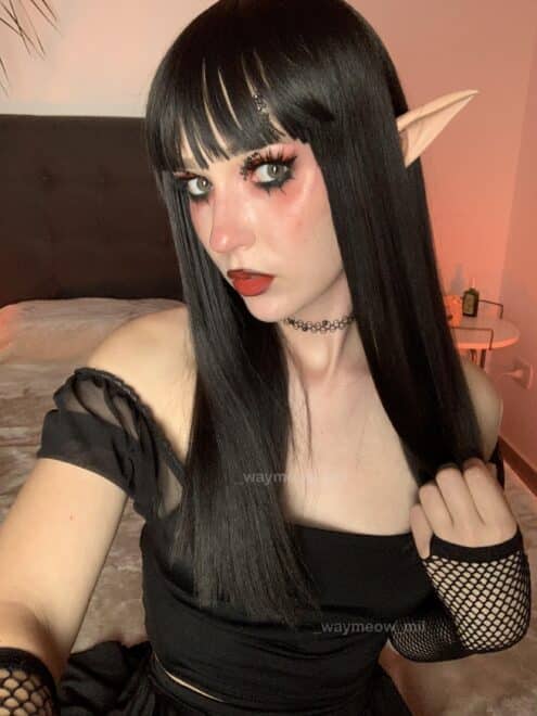 Face of a demon’s elf (image for Halloween)